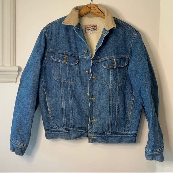 VINTAGE LEE Stormrider Sherpa lined denim jacket